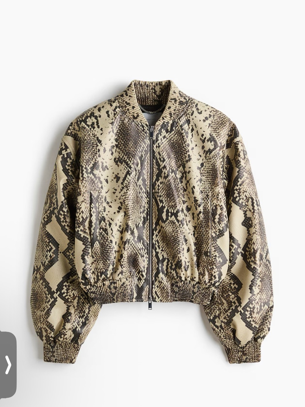 H&M x Stella McCartney Women's Snakeskin-Print Bomber Jacket